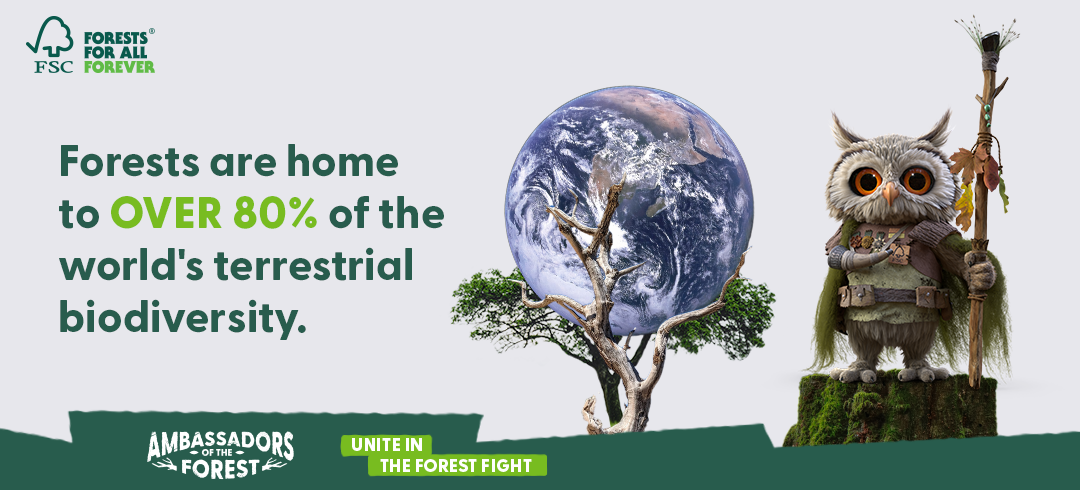 Forests are home to over (05 of the world's terrestrial biodiversity
