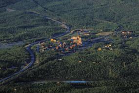 Flygfoto över Abisko