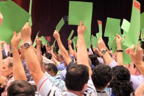 Medlemmar som röstar under generalförsamlingen 2014