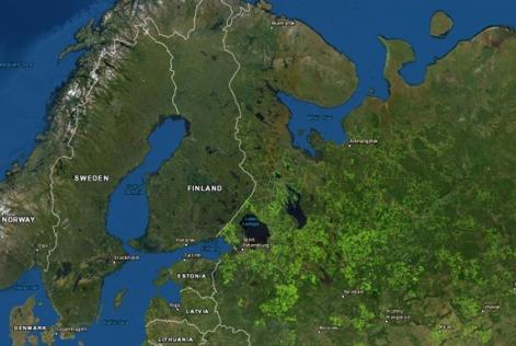 Karta över certifierade skogar globalt