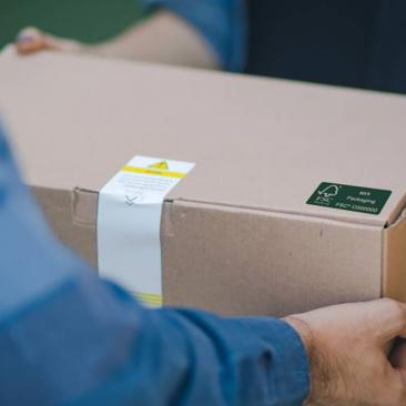 Handing over package